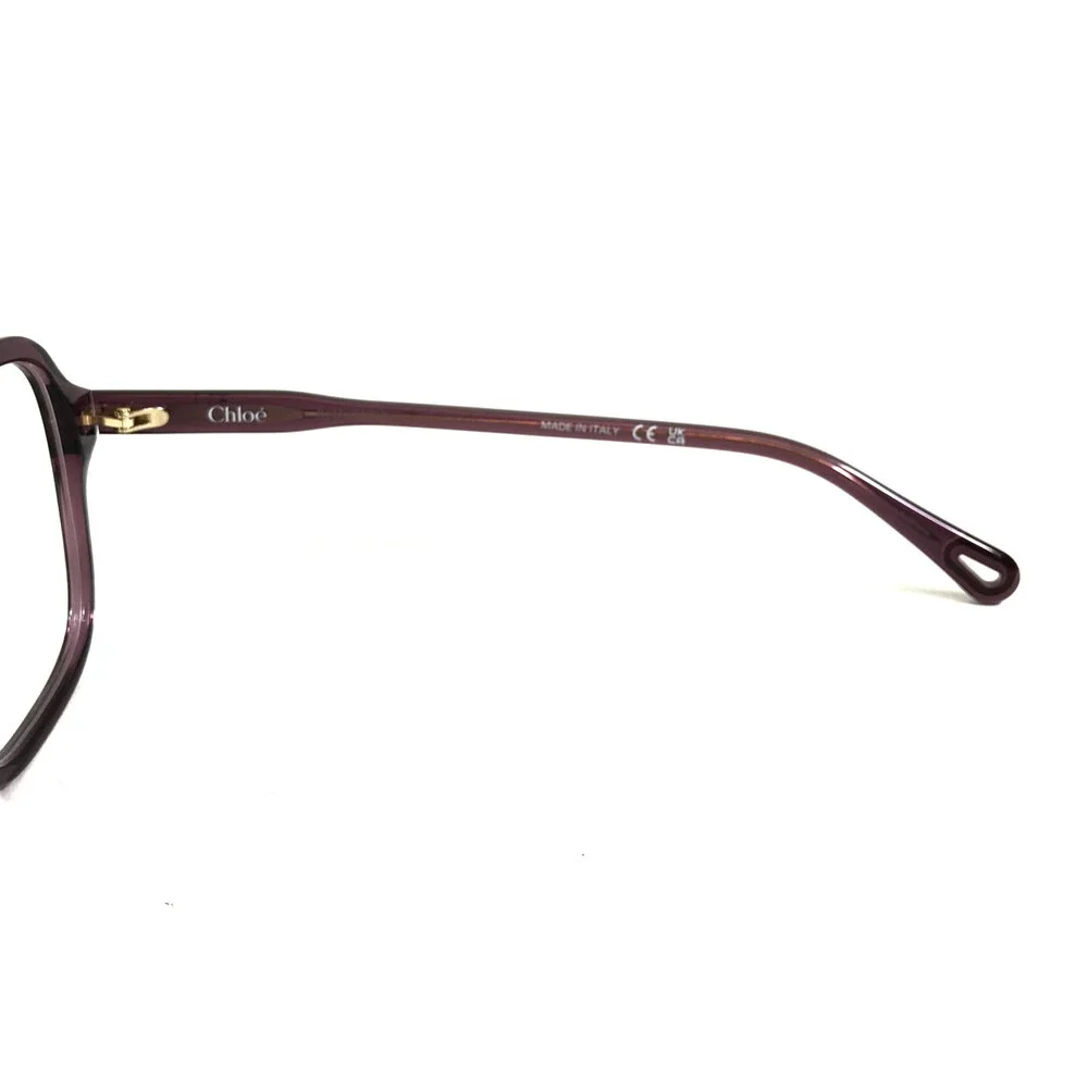 Chloe Eyeglasses Frames CH0313O 004 Shiny Purple Square Full Rim 54-16-140